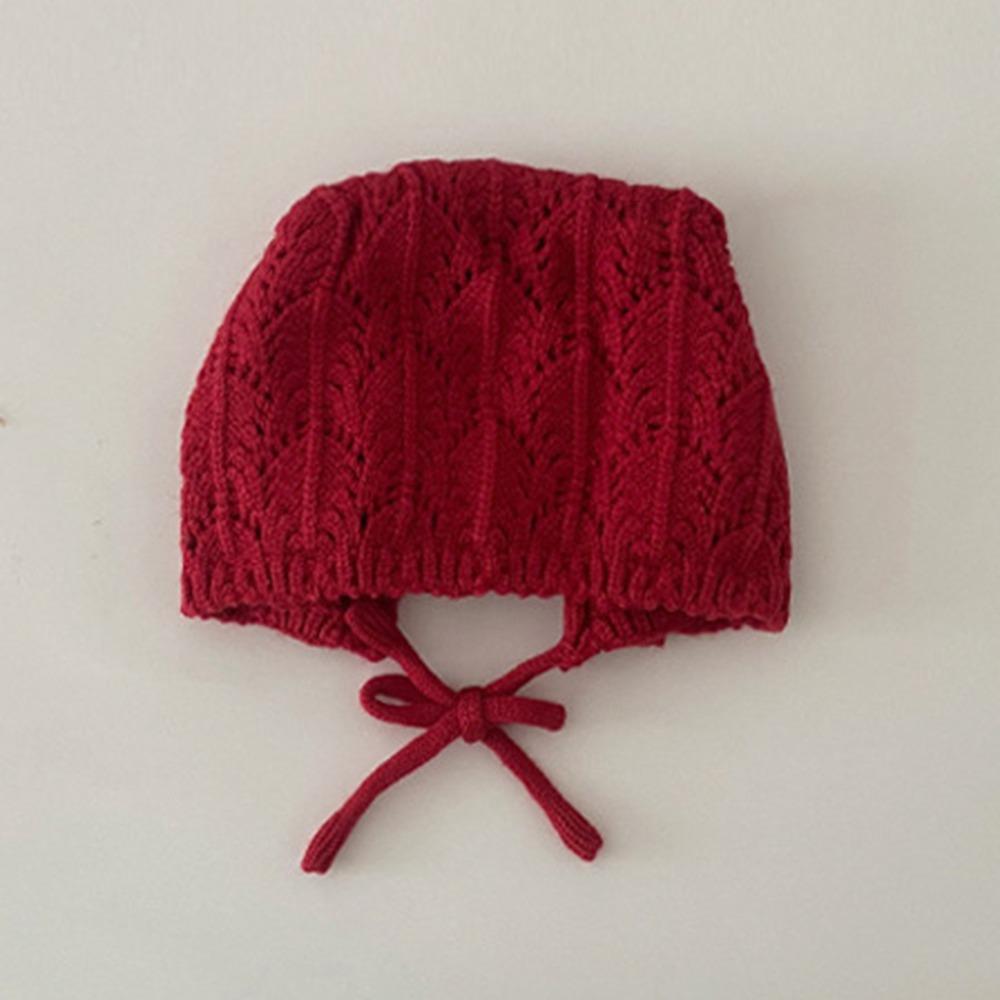 

Cute Flower Design Kids Knitted Hats Warm Cotton Parent-Child Hats Baby Hat Autumn Winter For Kids Good Gift Nice Decor