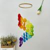 1Pc Color Spiral Natural Shell Wind Chimes Pure Hand-Hung Balcony Window Room Ornament Shooting Props Creative Birthday Gifts
