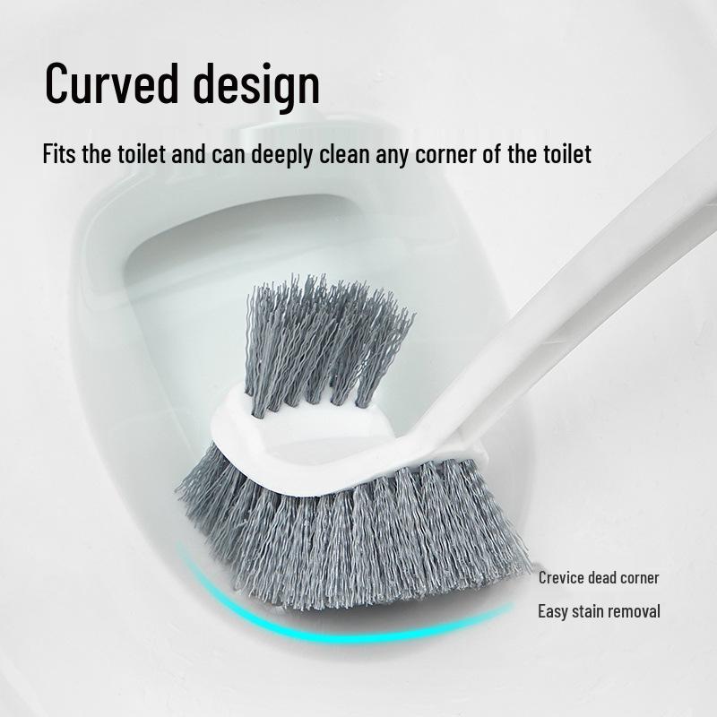 Nordic Dual-Sided Wall-Mounted Toilet Brush for Comprehensive Cleaning