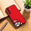 Cartoon Super M-MarioS Bros  Phone Case Black Silicone Soft For Samsung Galaxy A73,A72,A71,A70,A53,A52,A51