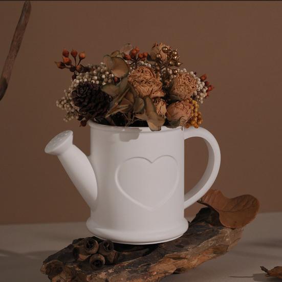 Yousheng 1 Set Watering Can Silicone Mold Handmade Gypsum Epoxy Resin Casting Mold Love Heart Flowerpot Storage Box Making Mould DIY Craft Lovers Gift