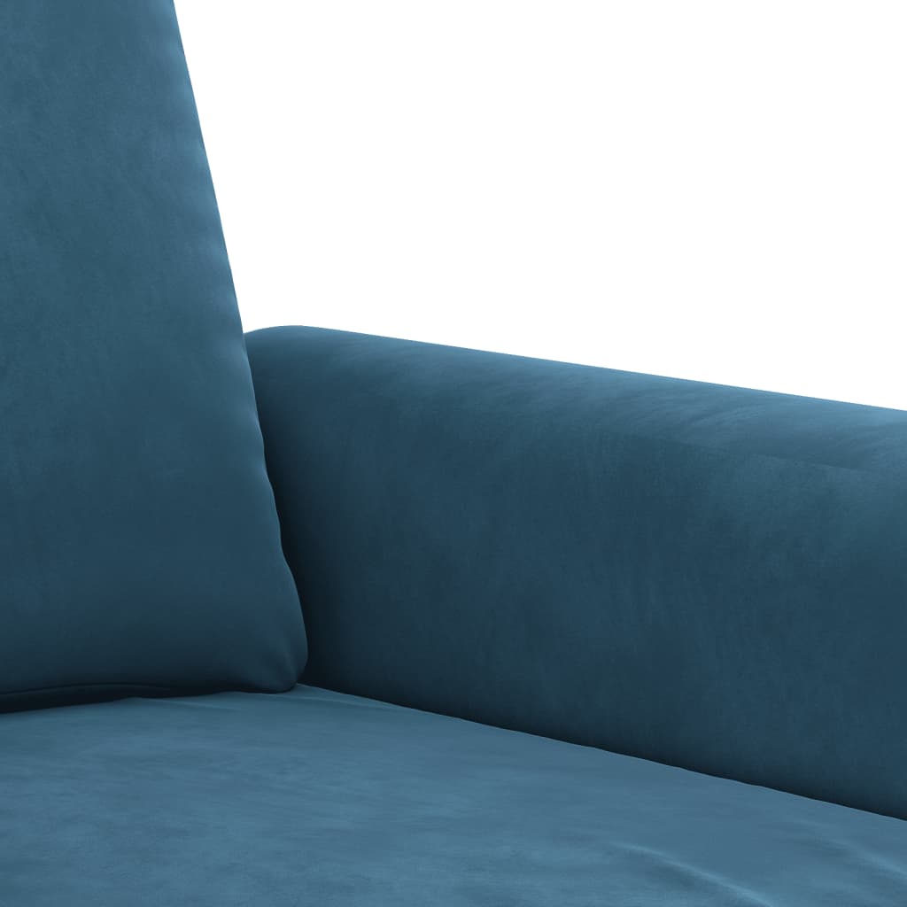 4-Cz. Relaxation Set With Cushions, Blue, Velvet