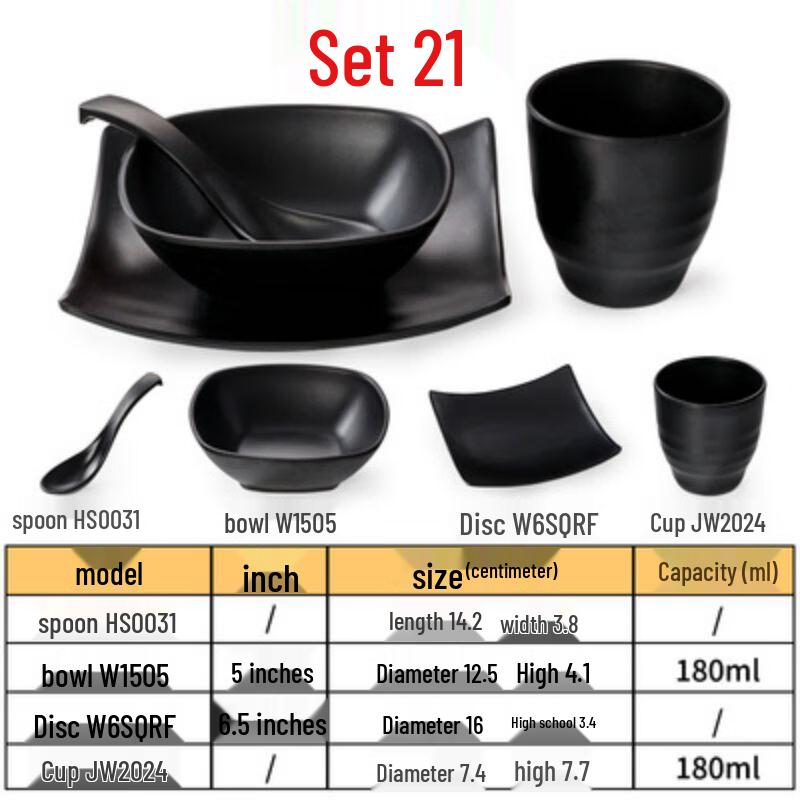 QIANXING Melamine Dinnerware Set