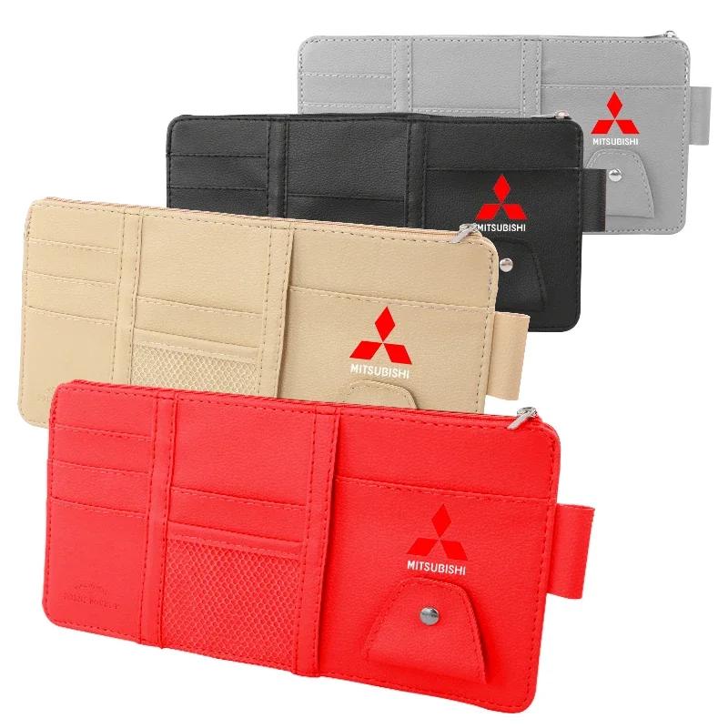 Car Sun Visor Point Type Multi-function Storage Bag Car Accessories for Mitsubishi ASX Lancer Pajero Outlander Center Hub Cap