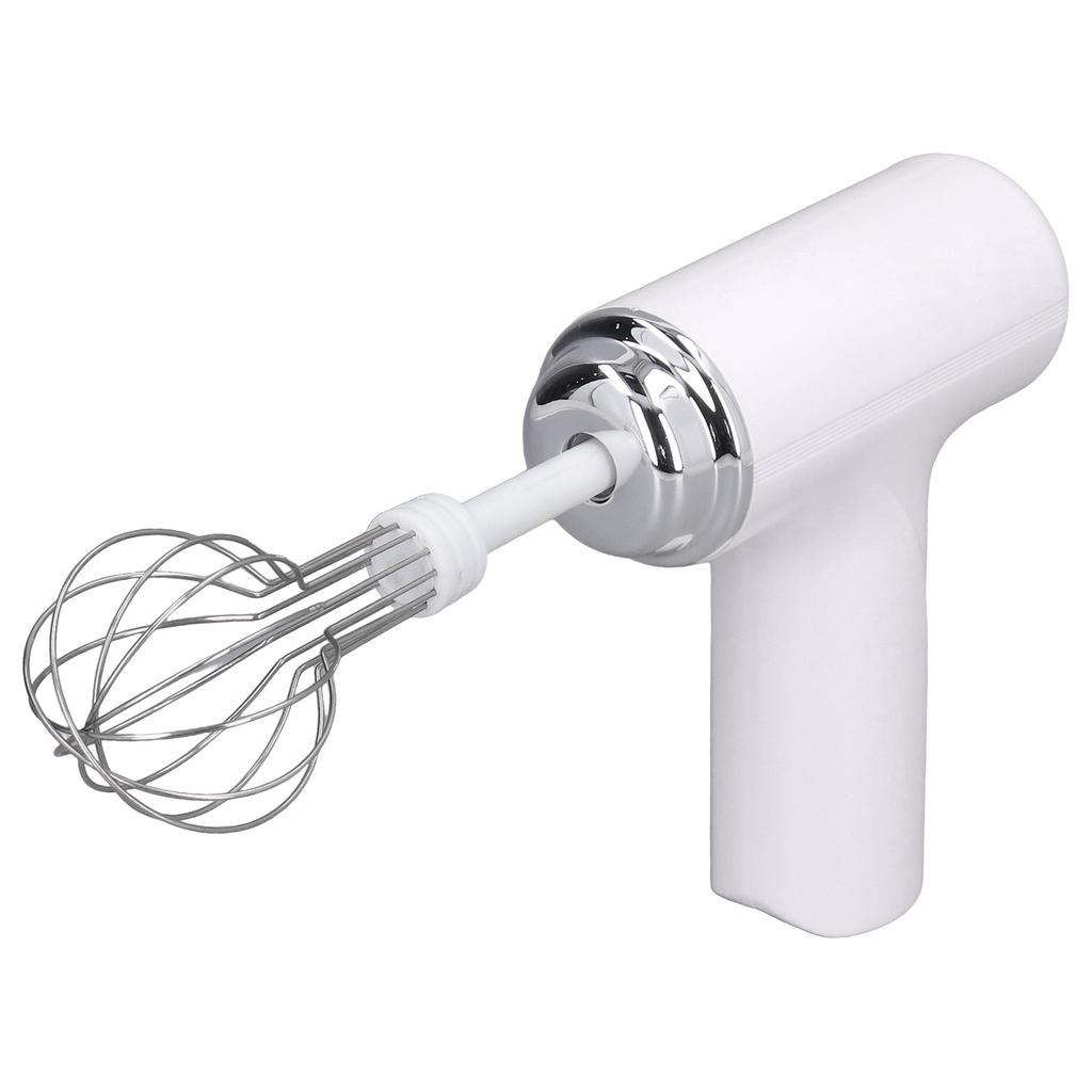 Electric Egg Beater Cordless Hand Mixer Handheld Egg Whisk for Cream Salad Dressing White