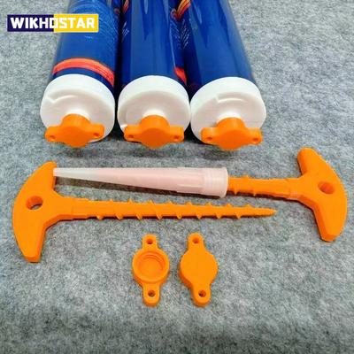 2pcs Sealant Nozzle Cleaner & Cap - Prevents Drying for Glass Caulk Tubes, Fits Standard Sizes, Handy DIY Tool New
