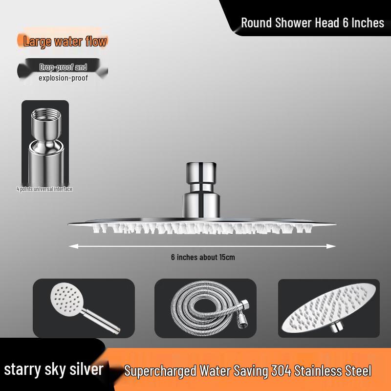 

Shuogang Tiangong Pressurized Chrome Self-Cleaning Rain Shower Head