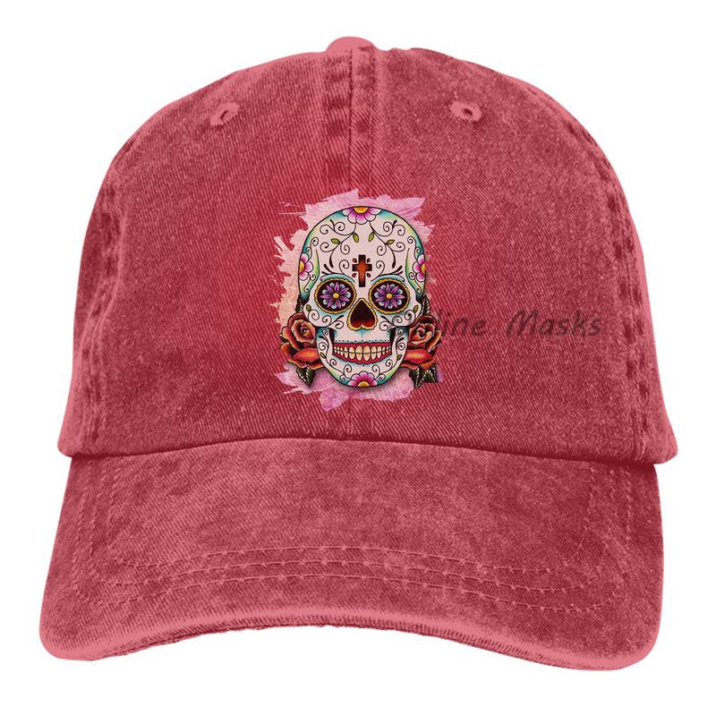 Mexico Soccer The Baseball Cap Day of The Dead Hats Sport Unisex Outdoor Custom Mexican Sugar Skull Funny Hats