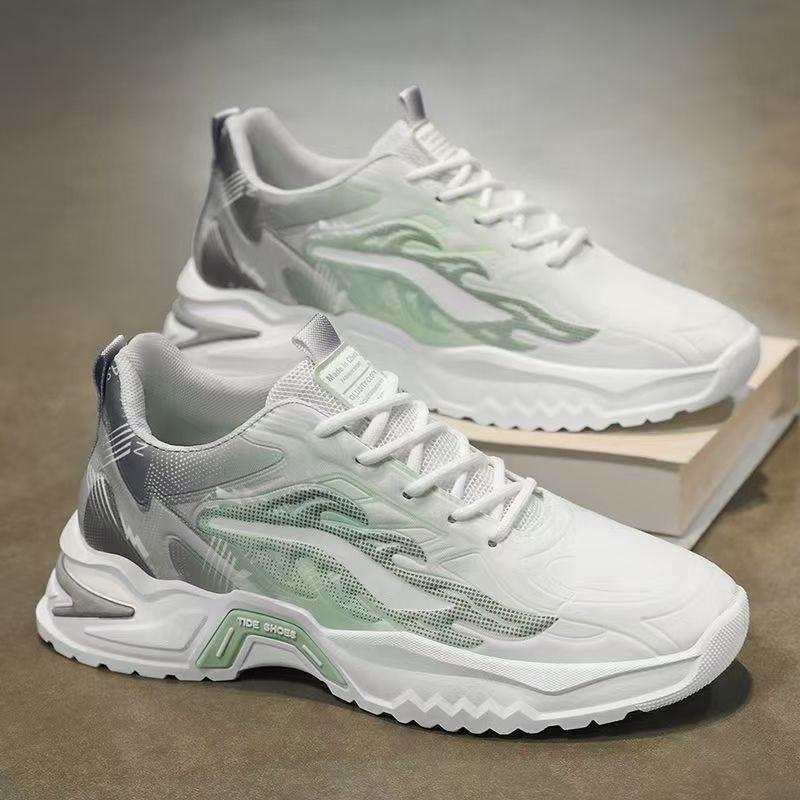 New Men's Shoes Versatile Youth Platform Casual Men's Sports Shoes Breathable Mesh Trendy Shoes