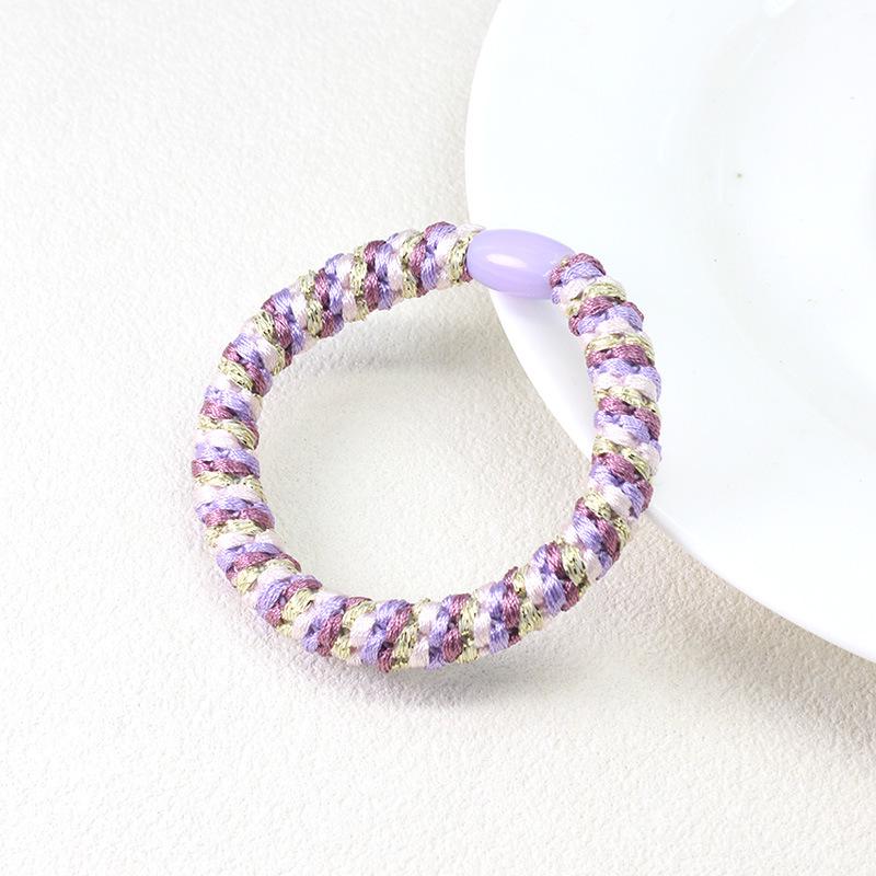 High-Elastic Embroidery Thread Hair Tie for Women - Twisted Ponytail Holder