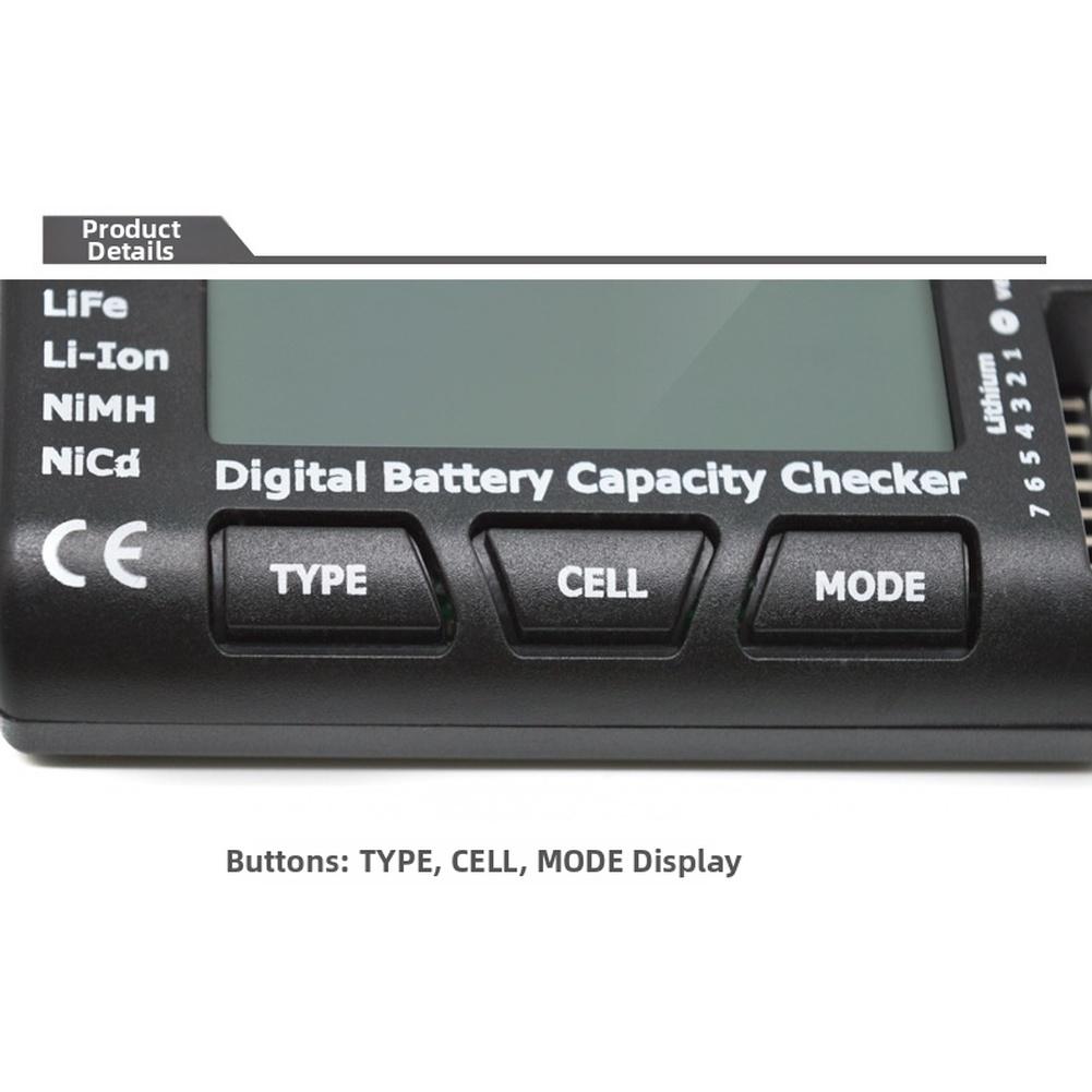 Digital Battery Capacity Meter 1-7S For LiPo LiFe Li-ion NiMH NiCd Voltage Tester Balance For Checkers RC Hobby Tool