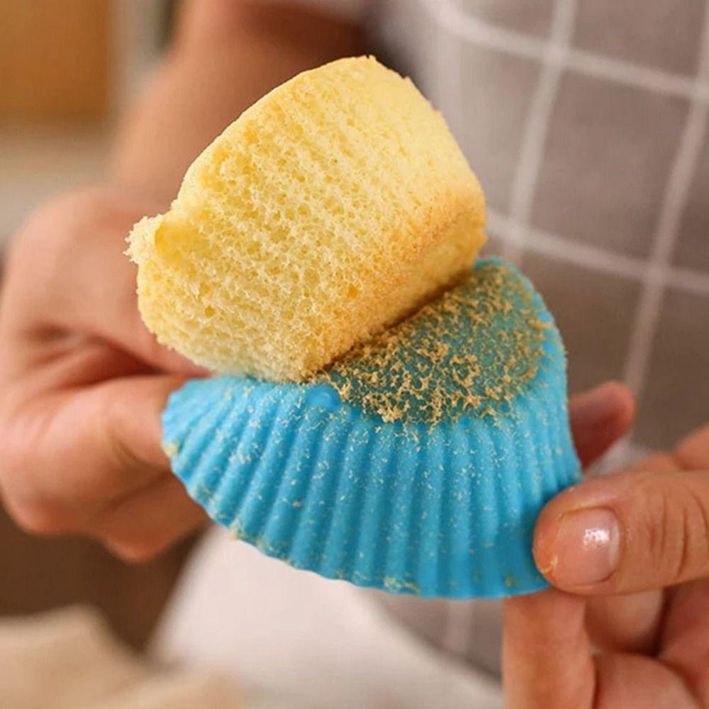 48Pcs Creative Silicone Cupcake Baking Cups DIY Food Baking Mold  Baking Tool