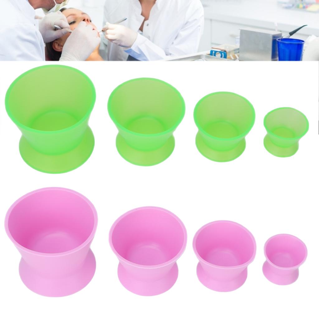 4pcs Silicone Mixing Bowls Paint Facial Mask Blending Dental Material Mixing Bowl