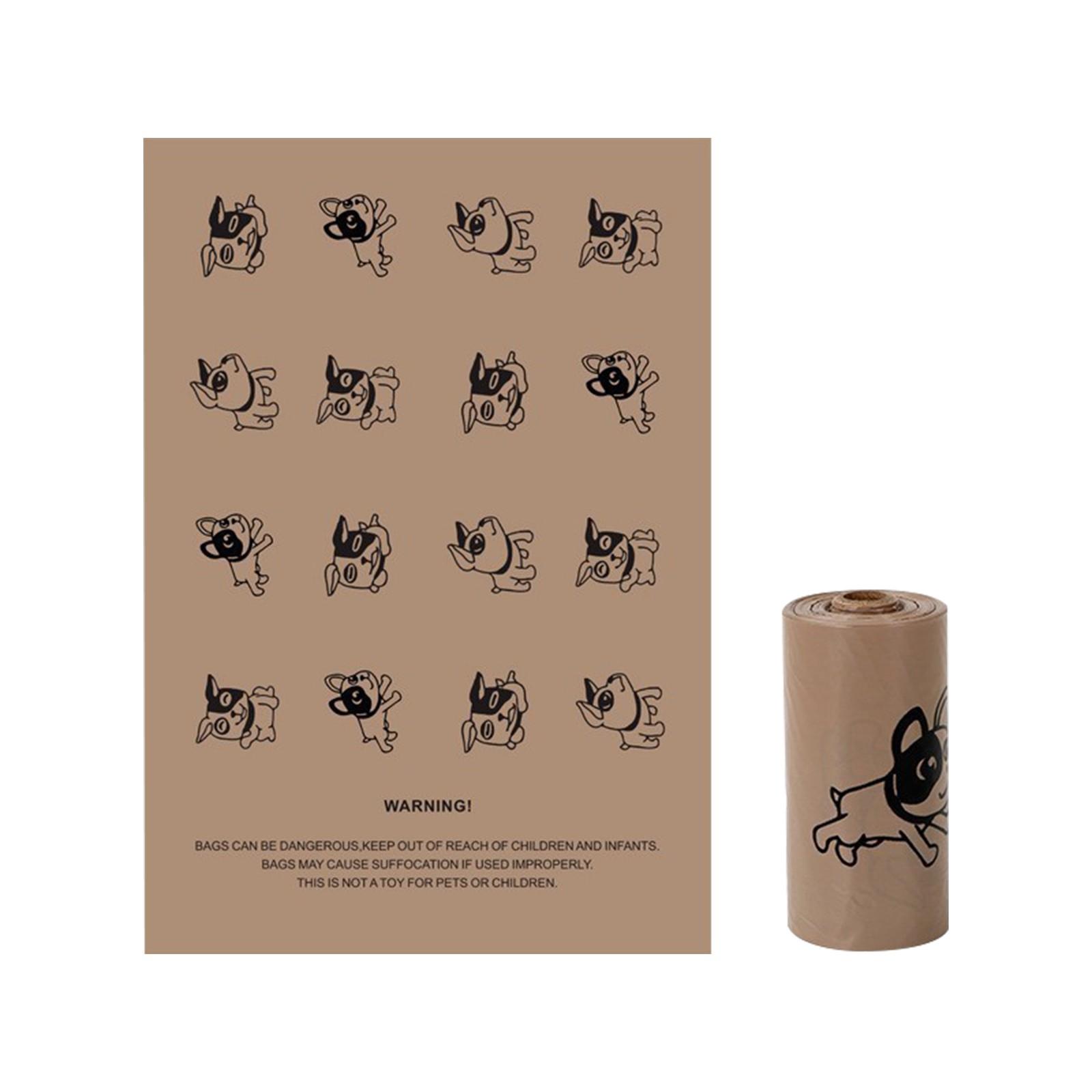 

Пакеты для собачьих отходов с ароматом кофе 90 больших пакетов для отходов, очень толстые прочные пакеты для собачьих отходов из смеси кукурузного крахмала, непротекаемые One Size