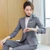 Women's High-End Collarless Blazer Suit Set for Office & Beautician Workwear - Spring/Autumn Collection