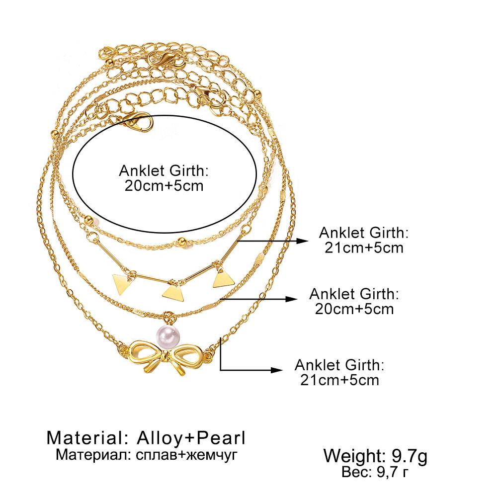 

Simple Butterfly Fashionable Birthdays Gift Retro Design Anklet Elegant золотистий