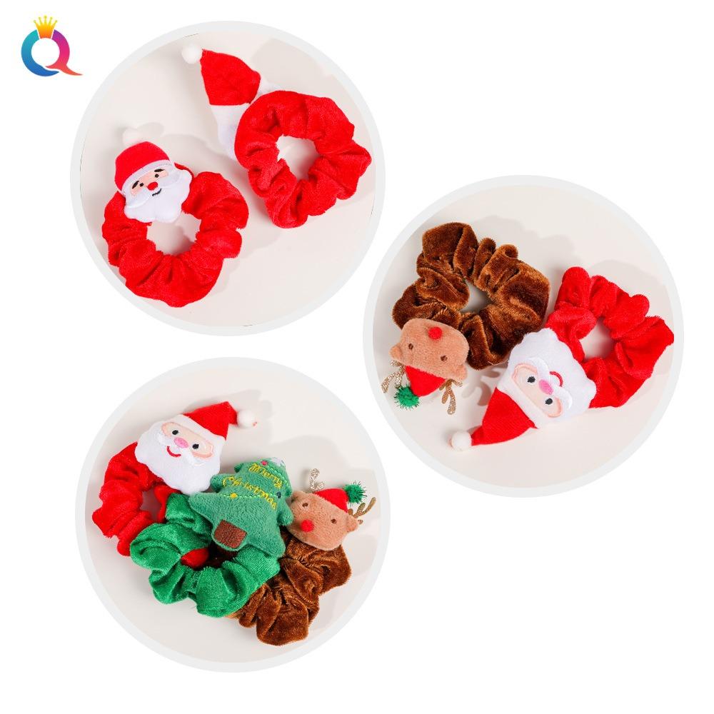 1 Pcs Christmas Headdress Plush Large Intestine Headband with High-end Feeling, Tied Hair Headband