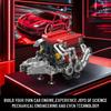 Mould King 10163 MOC Technik (W 16) Două Kituri Bloc Asamblat Motor V8 cu Spațiere Strânsă Inclusiv Patru Turbocompresoare (955+) cu Motor și Tehnologie Cutie
