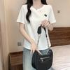 2026 Summer Plus Size Women's Casual Cartoon Pony Shiny Short-Sleeve Top