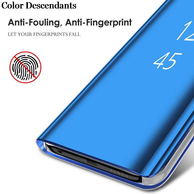 Coque de téléphone à rabat miroir rouge Mi 14C 13C pour Xiaomi Redmi Note 13 Coque Xiomi Redmi 12 12C 14C 10 Support magnétique Coque Xiaomi13 14T POCO F6 Pro