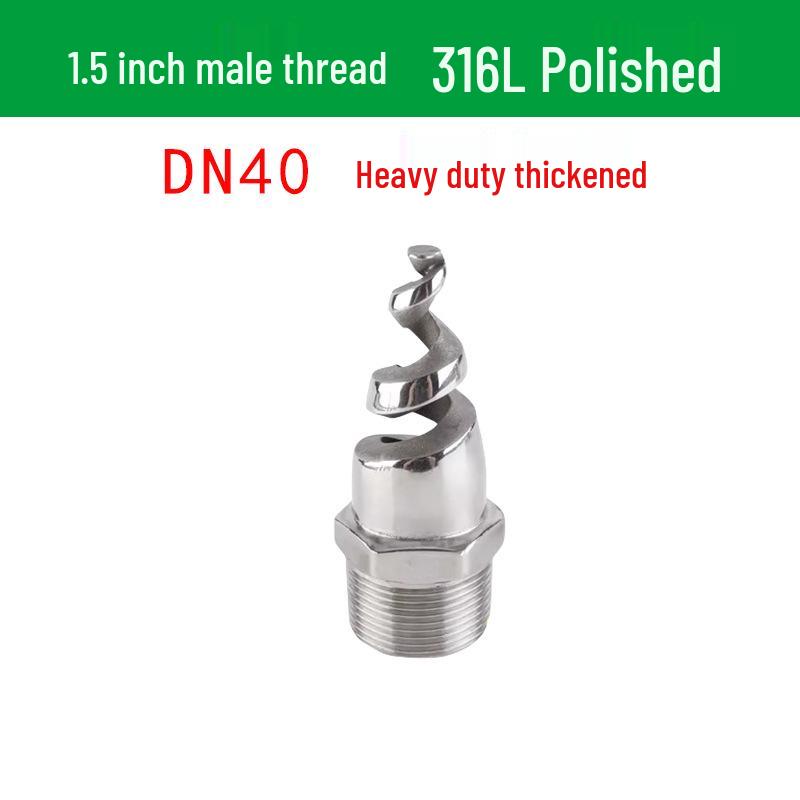 Stainless Steel Anti-Clog Spiral Spray Nozzle for Cooling Tower & Fire Protection