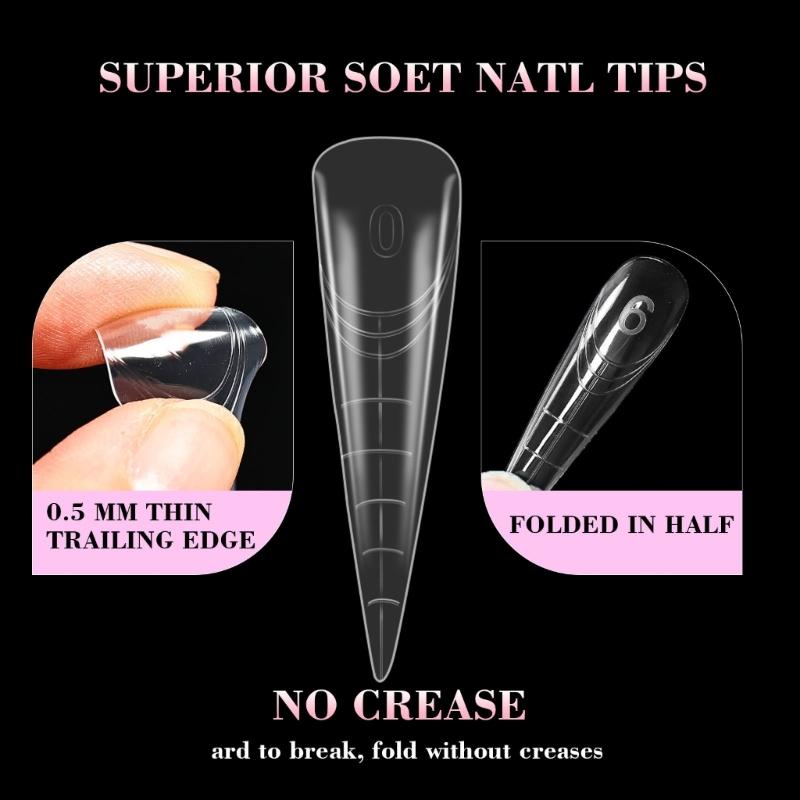 Professional Nail Double Forms ABS Crystal Tip For Quick Length Extension Durability At Home Salon Manicure Nail Mold