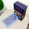 Mazzo Tarocchi Indigo De China 12*7cm, 79 Carte Carine in Stile Cinese Cartoncino Opaco Embossato Double-Sided 350GSM in Scatola Rigida
