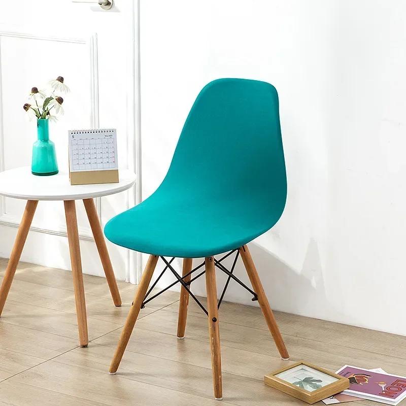 Printed Stretch Shell Chair Cover Spandex Armless Back Chair Covers Washable Slipcover Furniture Protector for Home Office Hotel