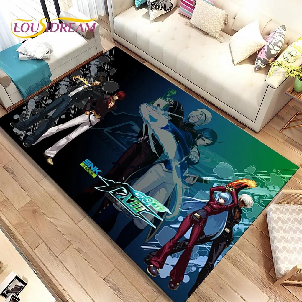 3D King of Fighters Retro Game Gamer Area Rug,Carpet Rug for Home Living Room Bedroom Sofa Doormat Decor,Kids Non-slip Floor Mat
