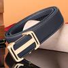 Men's Automatic Buckle Stainless Steel Belt, Genuine Leather Cowhide, Youth Versatile Casual Design