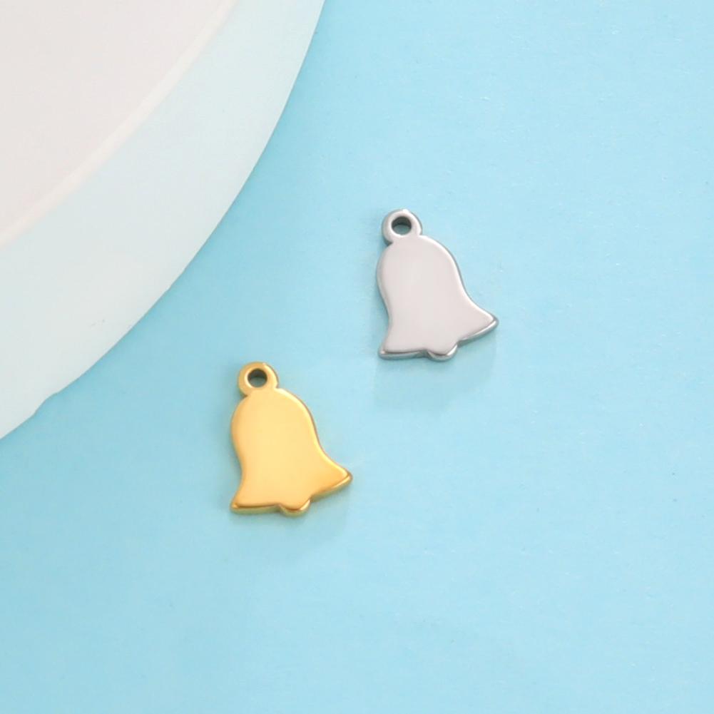 Teamer 5pcs/lot Stainless Steel Charms for Jewelry Making DIY Halloween Pendant for Bracelet Ghost Bell Trees Charm 2026 new