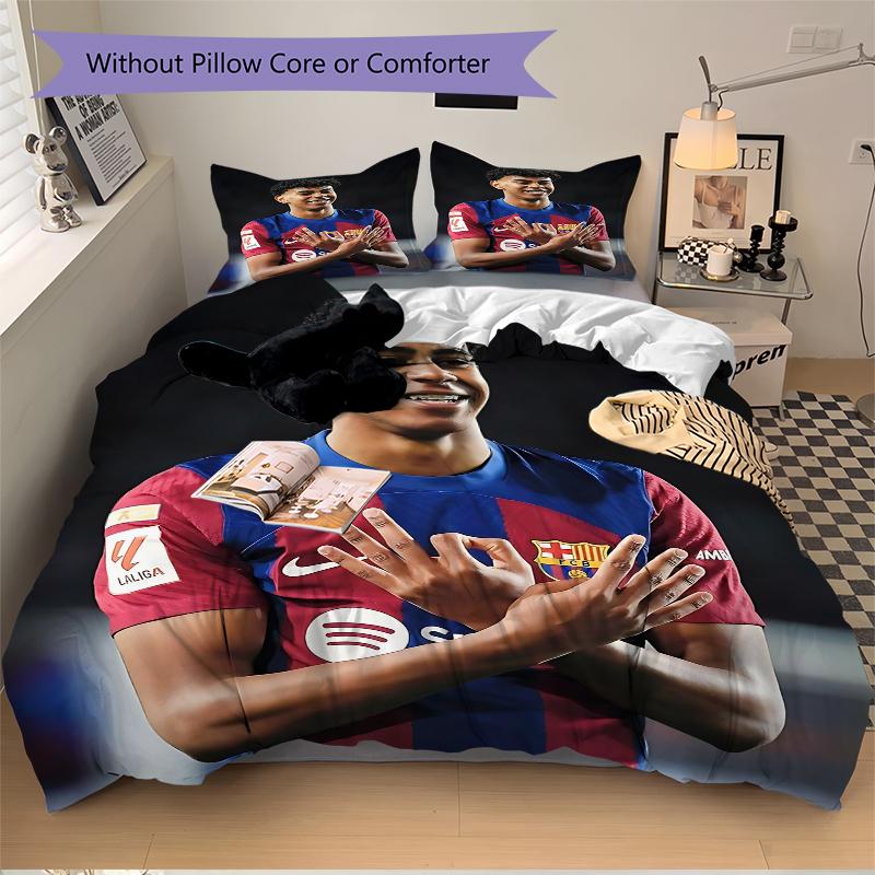 3Pcs Barcelona Player Bedding Sets For All Sizes New 3D Printed Bed Cover Comforter Duvet Cover Pillowcase Bedroom Decoration