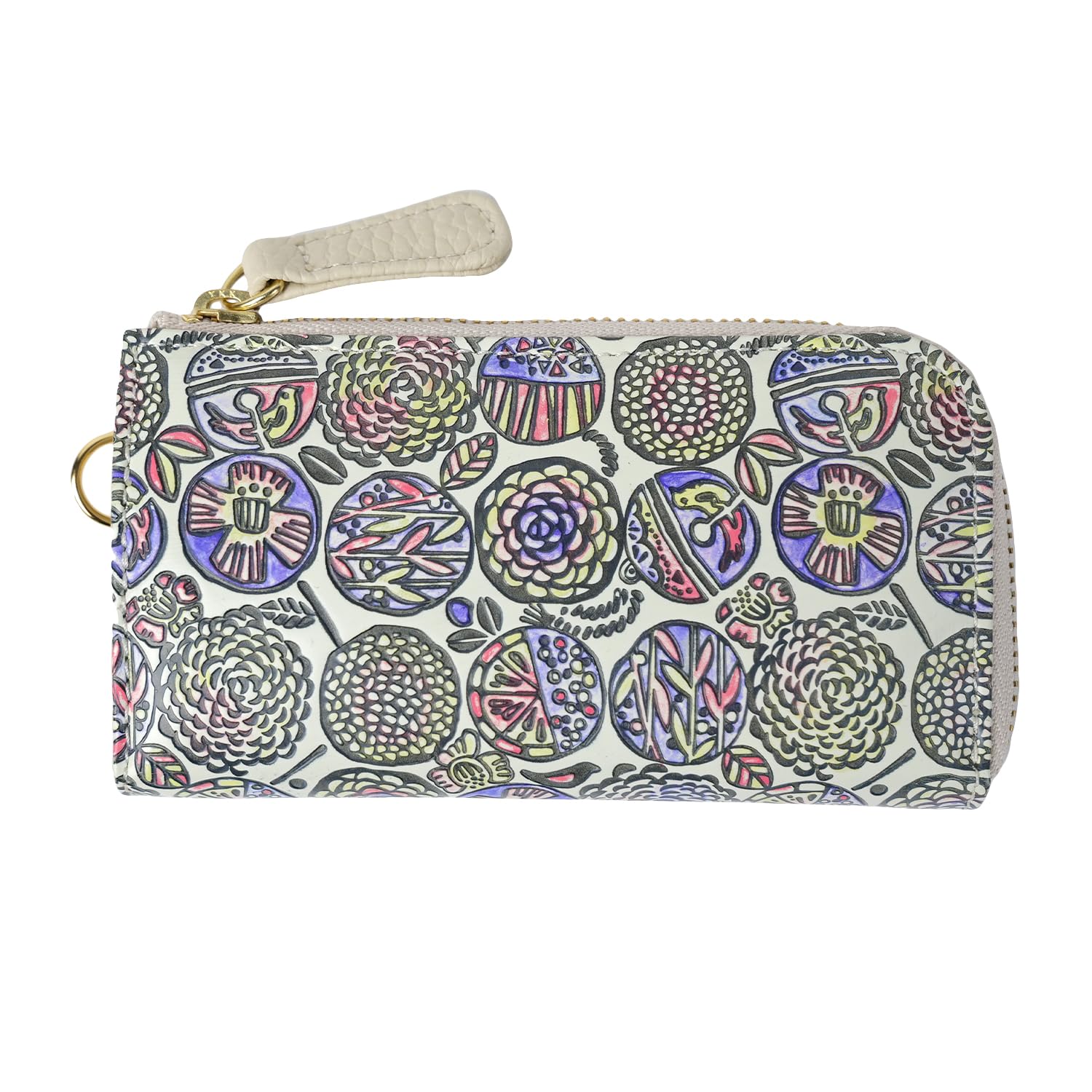 

Ключ Ключ Смарт Шкіра Натуральна Misuzu Квітковий Подарунок для Жінок та [Yuzen Bunko] Чохол, Тримач, Ключ, L-подібна Блискавка, Розкладний, Аксесуари, Жіночий,