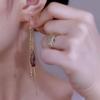 Korean Fashion Zircon Green Water Drop Earrings for Women Crystal Long Pendant Temperament Earring Girls Wedding Party Jewelry