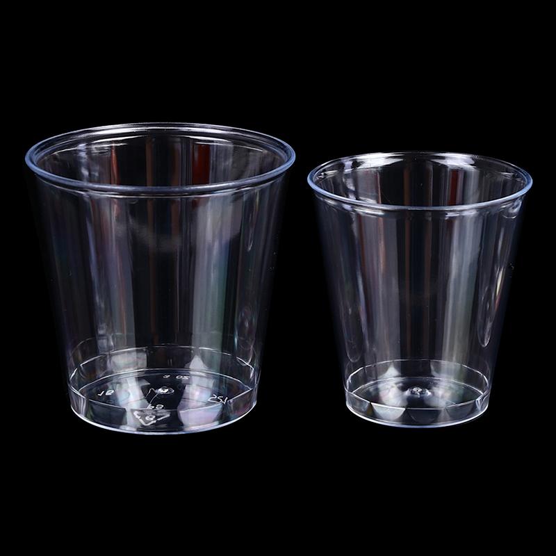 30/36/50Pcs Mini Clear Plastic Shot Glasses Jelly Cup Plastique Tumblers