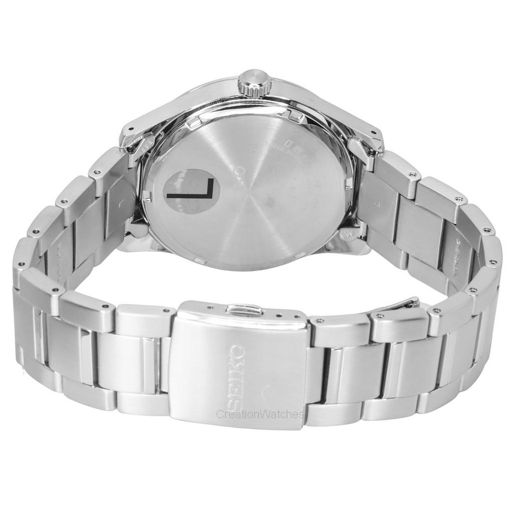 Seiko Analog Stainless Steel Black Dial Quartz SUR535P1 100M Men's Watch