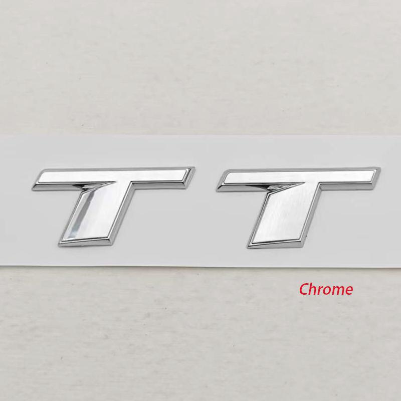 3D ABS TT Logo Badge Sticker Rear Side Fender Trunk Emblem Decal
