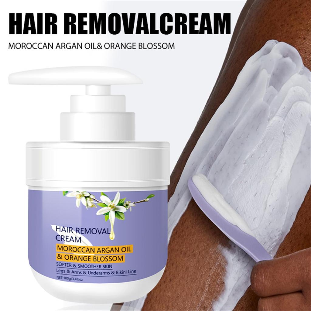 Haarentfernungscreme 100g, Sanft für Achselhöhlen und Intimbereiche, Keine schwarzen Punkte hinterlassend, Geeignet für Männer und Frauen, Lippen, Ganzer Körper