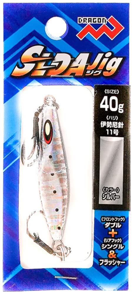 Marushin Fishing Gear (DRAGON) SLDA Jig 80g #Silver 80g