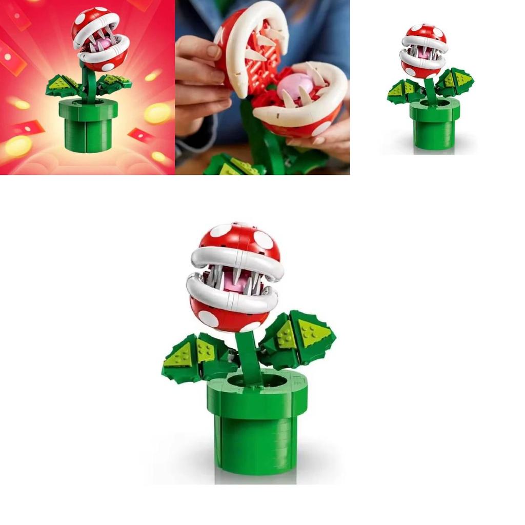 Super Mario Carnivorous Plant Model Kit With 540 Abs Bricks For Creative Play