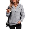 TikTok Women's Textured Hooded Long Sleeve Sweatshirt - Autumn/Winter 2026 European American Loose Casual Top