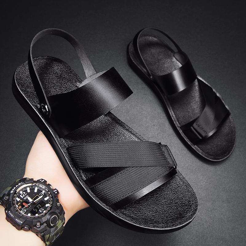 Fashion New Design Men's Slippers Leisure Walk Beach Shoes Holiday Outdoor Male Sandals Retro Comfortable Roma Shoes Wading Aqua Flats