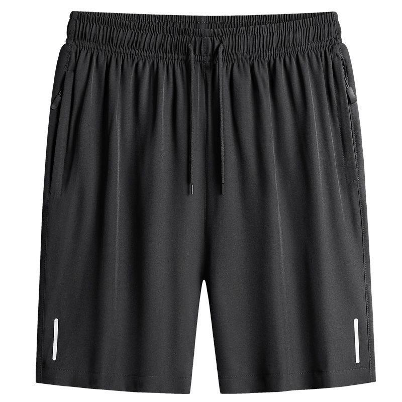 

Unisex Quick-Drying Breathable Ice Silk Plus Size Summer Shorts M (35-45 kg) чёрный