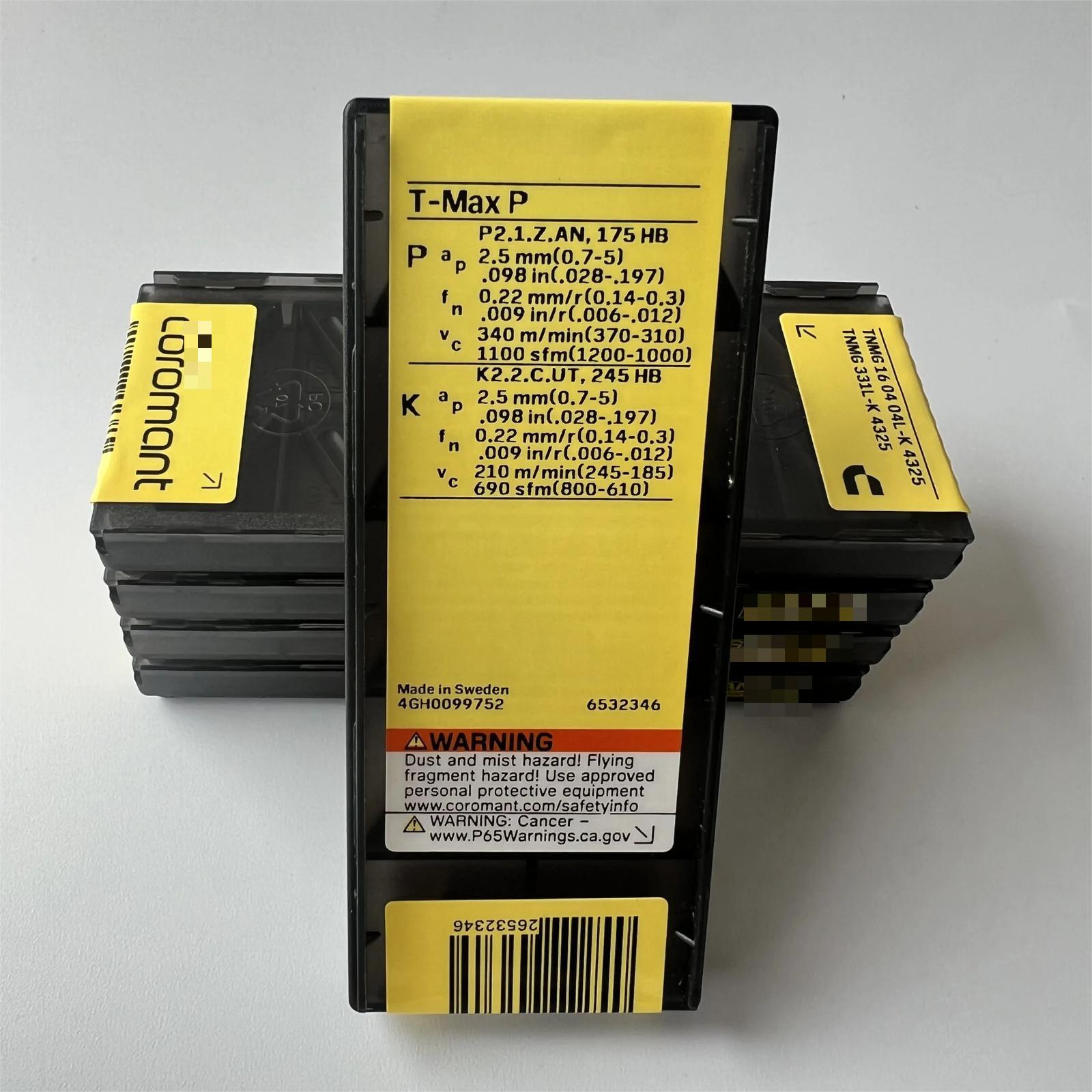 

TNMG160404L-K 4325 / Industrial indexable Carbide Inserts 10 Pcs