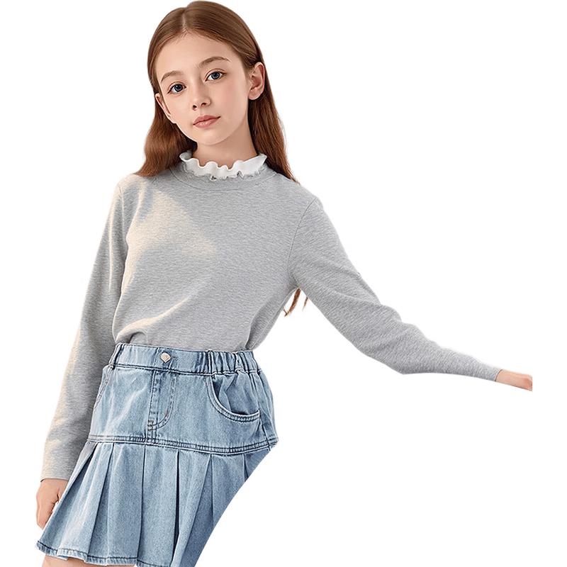 Balabala Girls' 2025 Autumn Long-Sleeve T-Shirt
