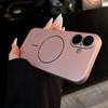 Thin Metallic Paint Magnetic For Magsafe Case For iPhone 16 15 14 13 Pro Max Lens Protection Wireless Charge Shockproof PC Cover