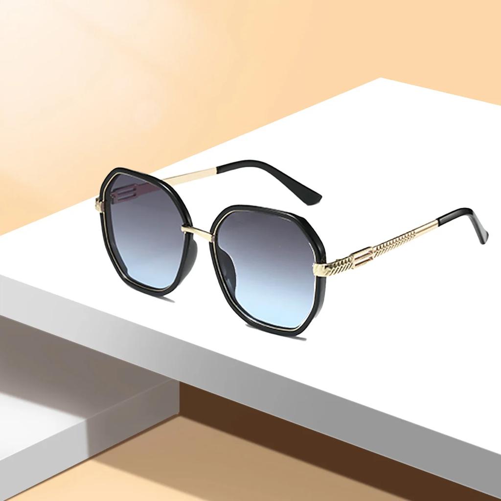Retro Oval Metal Sunglasses for Women Men Luxury Fashion Brand UV400 Punk Unisex Stylish Shades