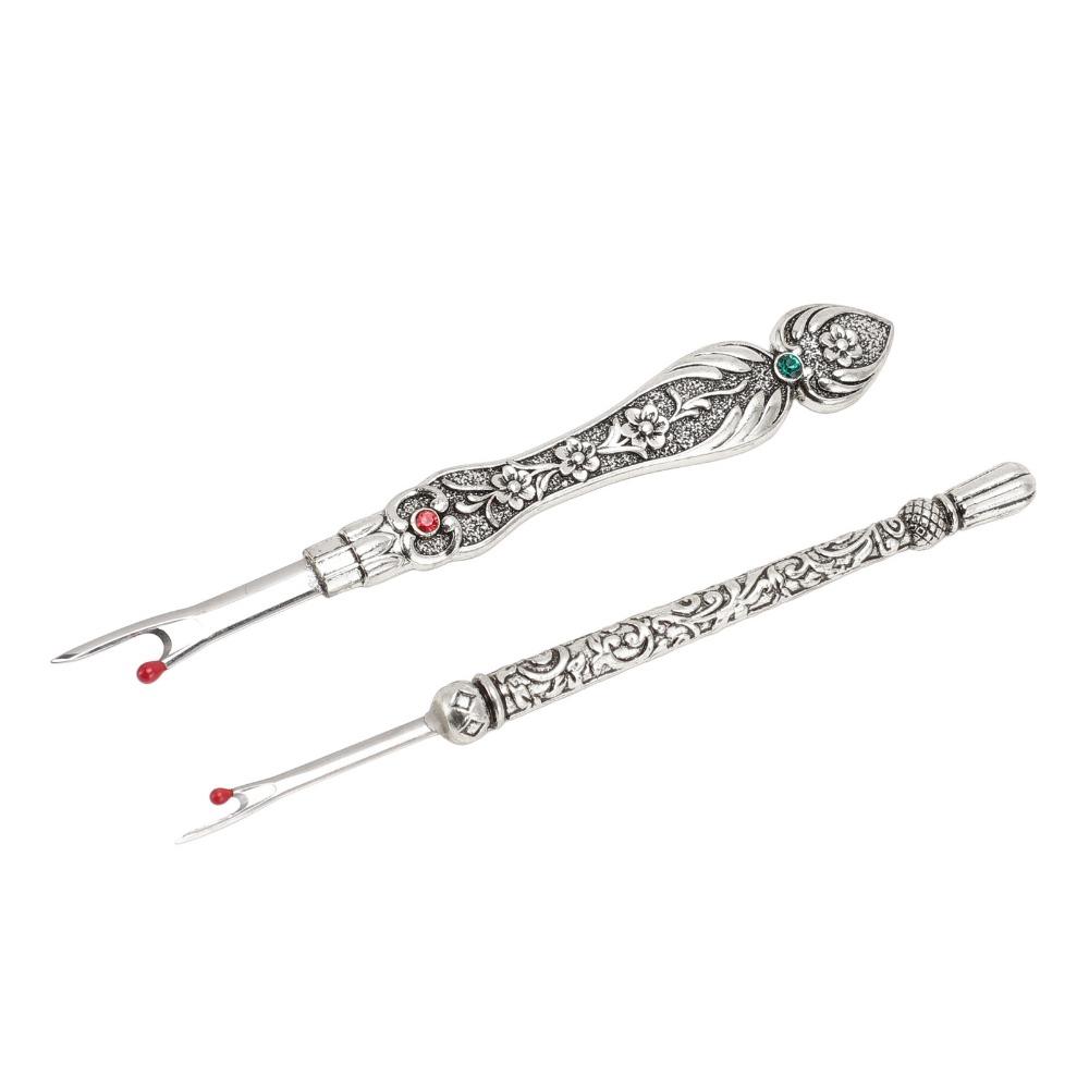 2Pcs Metal Handle Stitch Remover Tool Sharp Blade Tip Thread Cutter Tool For Sewing