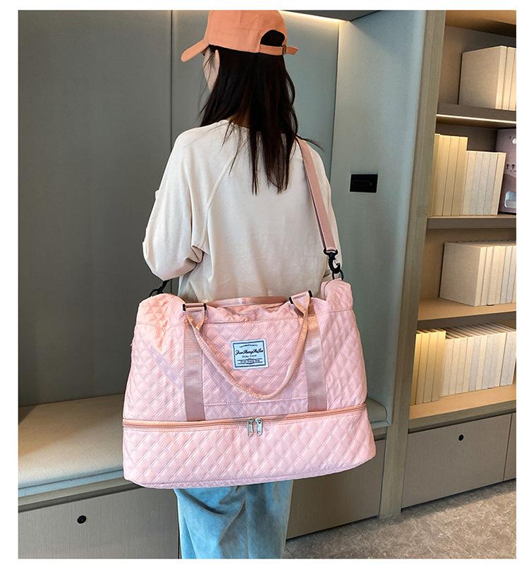 Travel Bag Rhomboid Dry And Wet Separate Sports Handbag Yoga Gym Bag