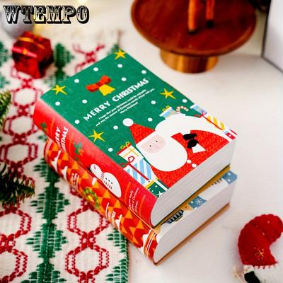 10 Stück Weihnachtsgeschenkboxen Buchförmige Geschenkverpackungen Weihnachtlich gestaltete Buchboxen mit entzückenden Weihnachtsmann- und Schneemann-Designs Perfekt für Gastgeschenke